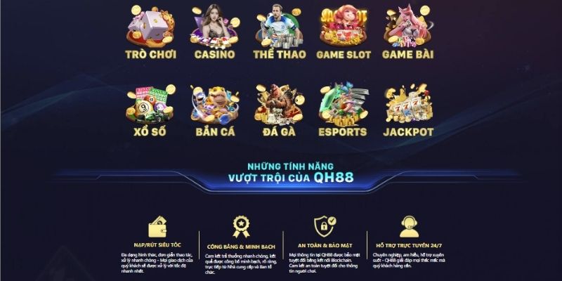 Những ưu điểm nổi bật khi người chơi tham gia tại QH88 tw